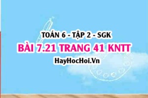 Bài 7.21 trang 41 Toán 6 Tập 2 Kết nối tri thức